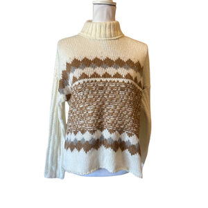 Women's Knox Rose Sweater M Ivory/Brown